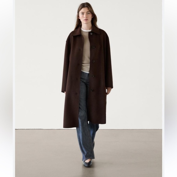 Sisley Jackets & Blazers - Sisley brown oversized wool coat